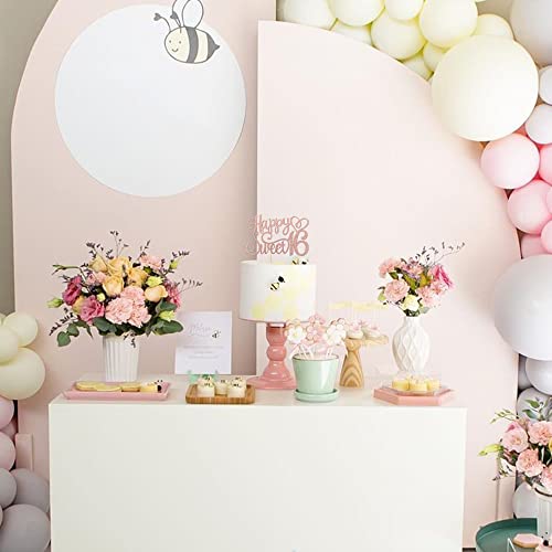 1 PCS Happy Sweet 16 Cake Topper Glitter 16th Birthday Cake Pick Cheers to 16 Years Birthday Cake Decoration for Happy 16th Anniversary Party Decorations Supplies Rose Gold