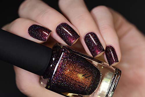 Image of ILNP Bardot - Deep Mahogany Red Holographic Nail Polish