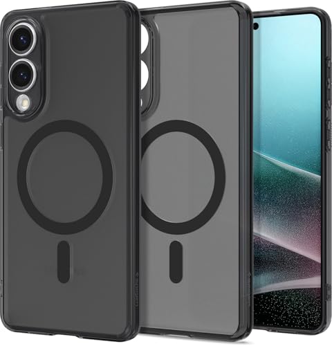 Image of Spigen Ultra Hybrid MagFit | Samsung Galaxy S25 Edge Case [MagSafe] [Semi Transparent] Galaxy S25 Edge Back Cover | TPU+PC - Frost Black