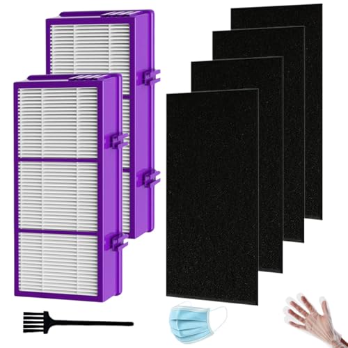 NKA HAPF300AP Filter Compatible with Holmes AER1 HAPF300AP-U4 and Bionaire Air Filters, Replacement Parts # HAPF300AH-U4R, HAP242-NUC - 2 HEPA + 4 Carbon Filters(Purple)