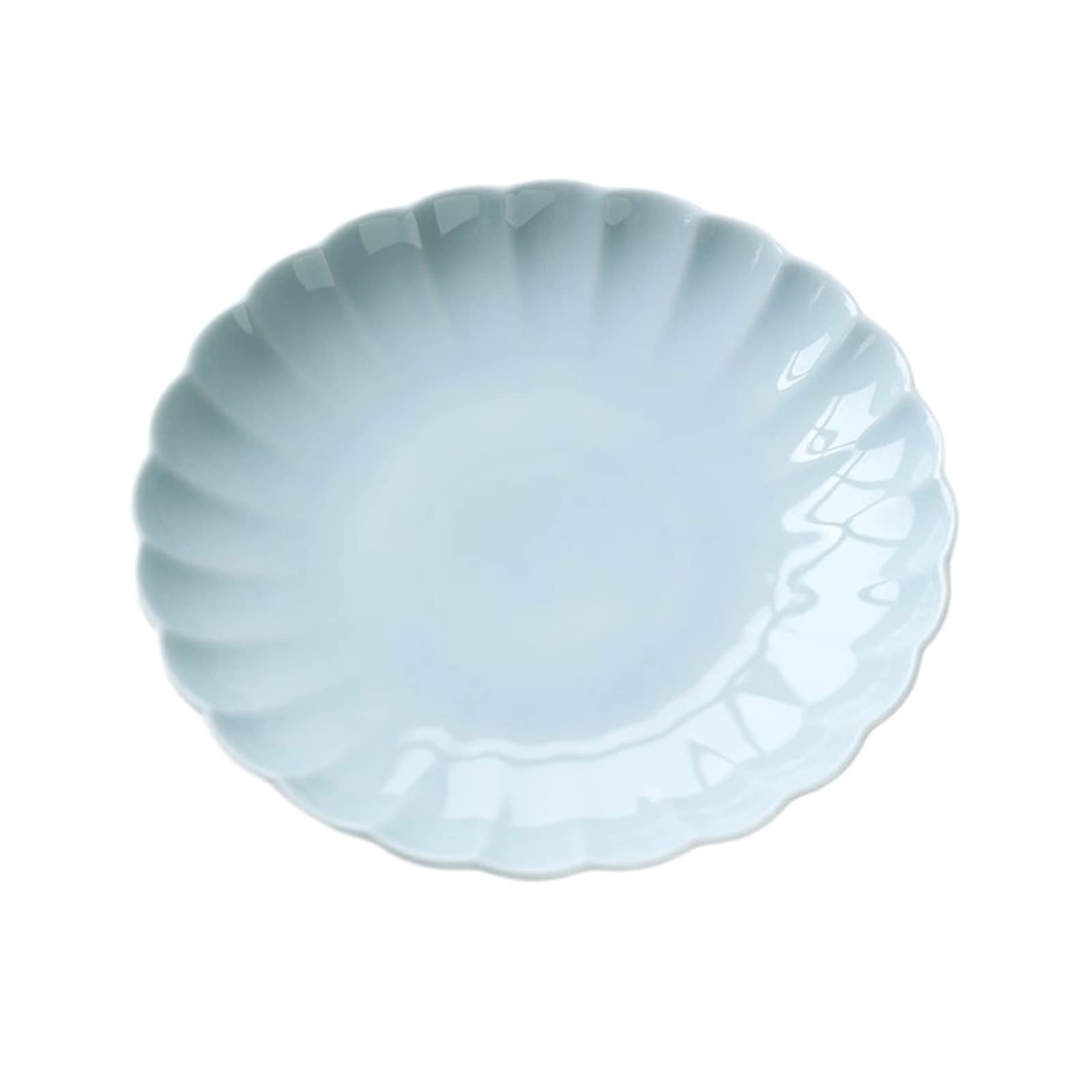 Ciotole di frutta Piatto da frutta Celadon Ciotola da dessert in ceramica Snack domestico Piatto da caramelle Vassoio for alimenti a forma di petalo dal design semplice Piatto di frutta decorativo
