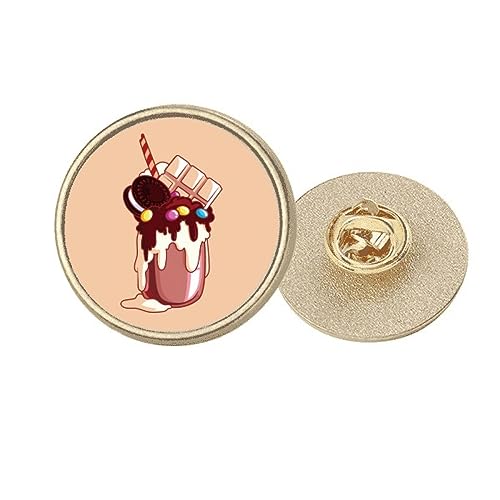 Broche ronde en métal doré pour ne plus rater vos tables M
