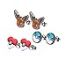 Pokemon Eevee & Pokeballs Stud Earrings, Set of 3