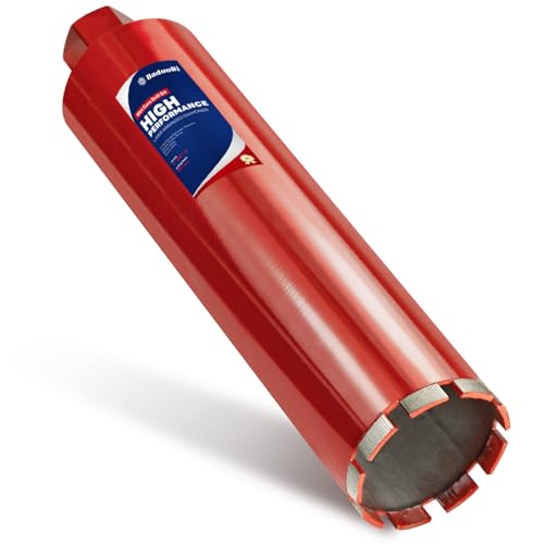 Image of Premium 4 inch Wet Core Drill Bit for Hard Concrete with High-Density Diamond, Precision-Welded Segments, 1-1 /4 inch-7 UNC x 14 inch Depth, Industrial Grade for Concrete Rebar, Brick, Masonry, Asphalt