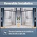 SUNNY SHOWER 58.5-60 in.W x 72 in.H Glass Shower Door, Semi Frameless Double Sliding Shower Door, 1/4