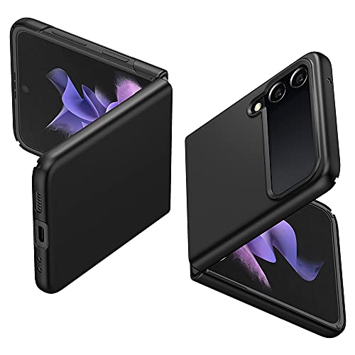 Image of Spigen Air Skin Back Cover Case for Samsung Galaxy Z Flip 3 (Poly Carbonate | Black)