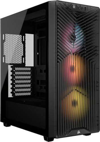 Image of CORSAIR 3200D RS ARGB Mid-Tower PC Case - 3X RS120 ARGB PWM Fans Included, GPU Anti-sag Stabilization Arm, ASUS BTF, MSI Project Zero, Gigabyte Project Stealth - Smoke