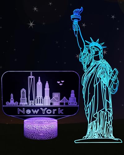 New York Skyline 3D Illusion Night Light
