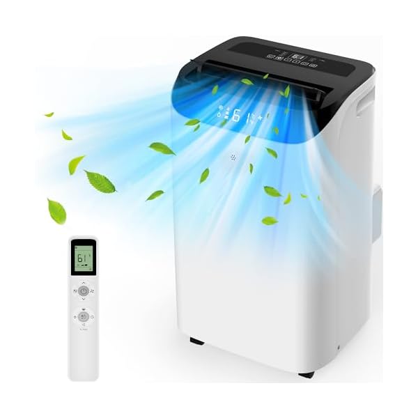 14000 BTU Portable Air Conditioners with Remote Control, 3-in-1 Free Standing Cooling AC Unit with Fan & Dehumidifier, Cools Room up to 700 sq.ft, Smart/Sleep Mode,3 Speed,Auto Swing,24H Timer