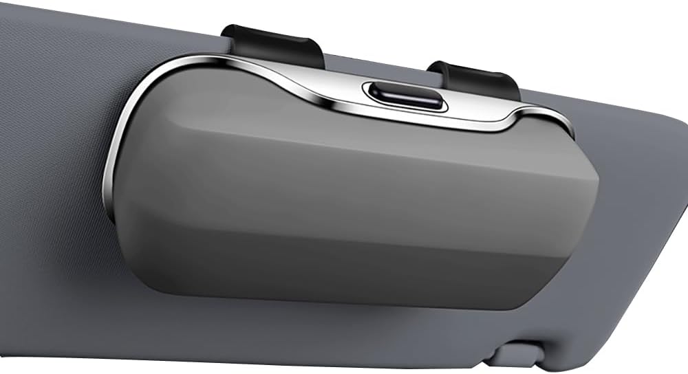 GDQ Sunglass Holder for Car Visor Clip Glasses Case Car Sunglasses Case for Car Sun Visor Glasses Storage Box Car Sunglass Holder Car Visor Accessories Universal for SUV Sedan Truck (Gray)