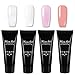 4 Colors Poly Nail Gel set with 36W LED Nail Lamp Nail Extension Gel Kit Professional Nail Technician All-in-One French Kit