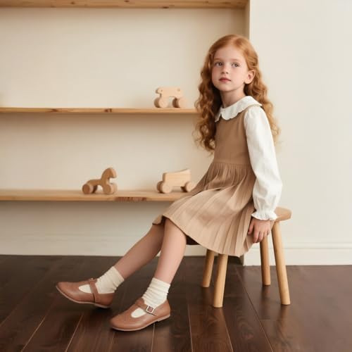 Miamooi Toddler Girl Mary Jane Flats Girls Dress Shoes for Party Wedding School Uniform Shoes Soft Cute Non-Slip Flat for Walking3
