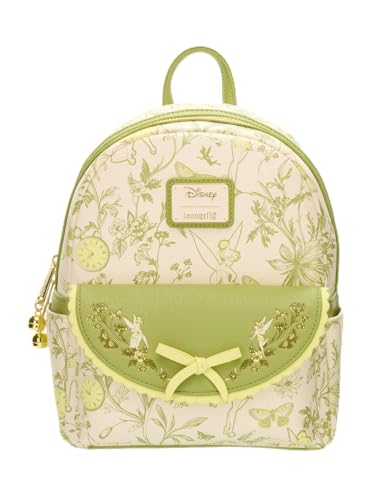 Loungefly Disney Peter Pan Tinker Bell Floral Allover Print Mini Backpack - BoxLunch Exclusive GREEN NONE