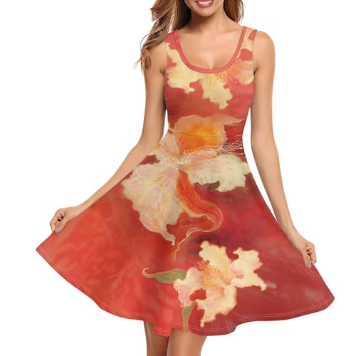Image of TOADDITDO Womens Summer Sleeveless Tank Dress with 2 Side Pockets XS-4XL Plus Size