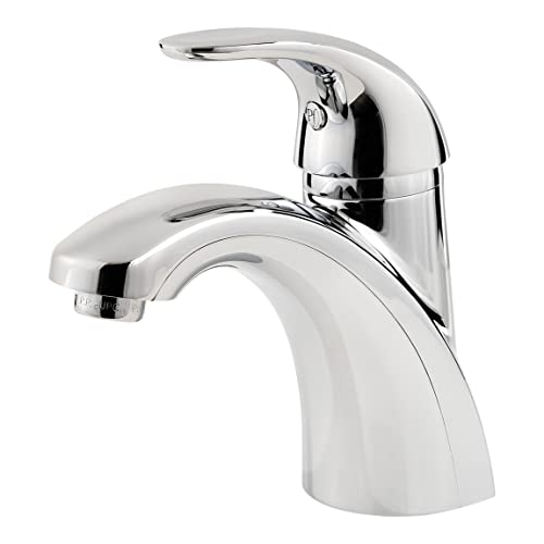 Pfister Parisa Single Handle Bathroom Sink Faucet 1 Hole Polished Chrome Finish with Push & Seal Drain WaterSense Certified Ceramic Disc Valve Technology LF042PRCC