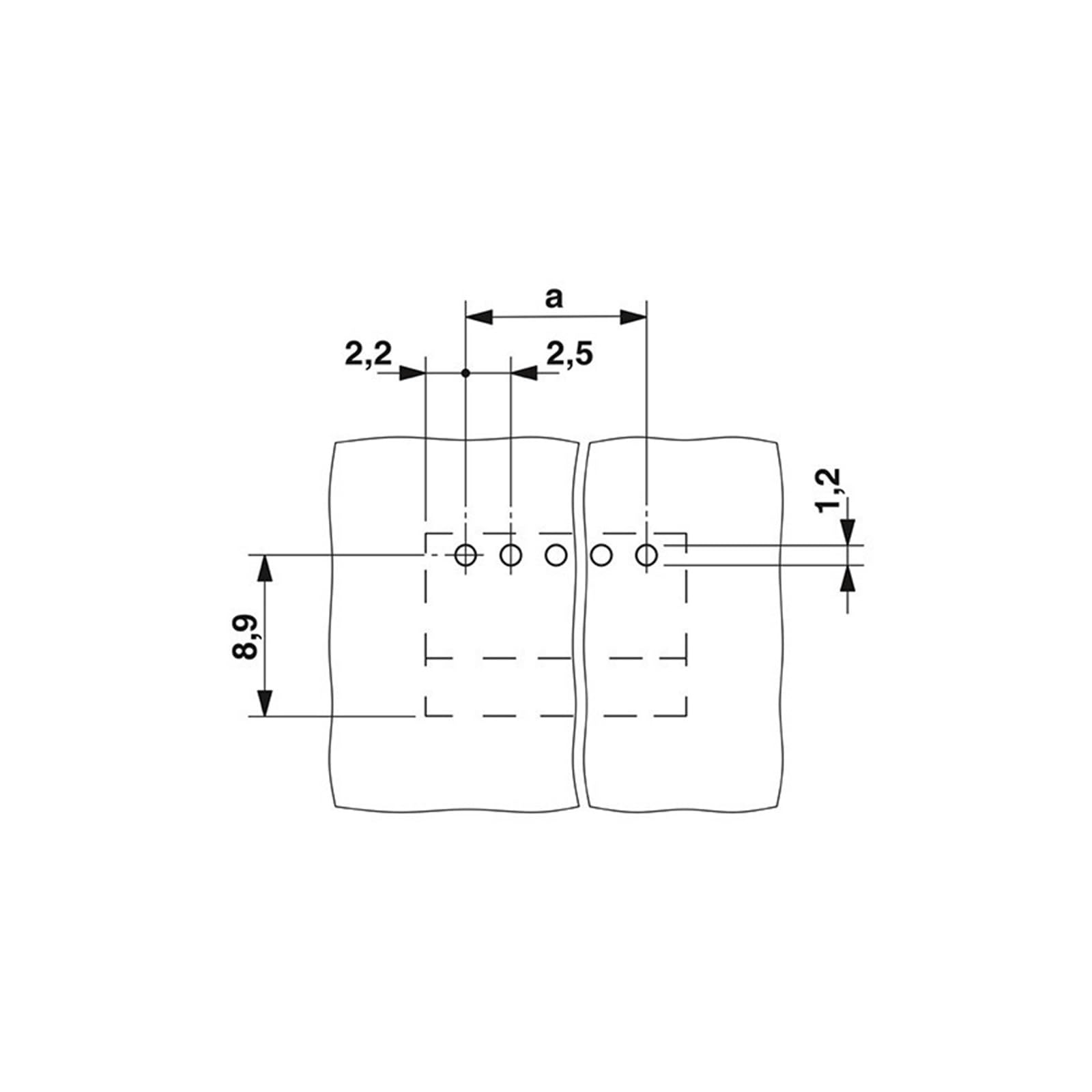 Conector enchufable conexión eléctrica MC 0,5/3-G-2,5
