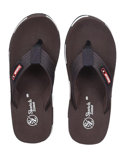 Image of Zebra Mens Rubber Slippers Daily Use Flat Chappals with Anti-Slip Sole Lightweight, Durable & Stylish Footwear