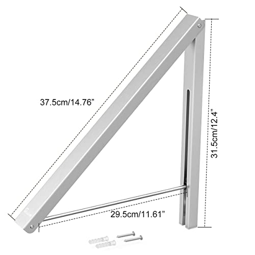 Anjuer Wall Mounted Drying Rack Clothes Hanger Folding Wall Coat Racks Aluminum Home Storage Organiser Space Savers #TOP5