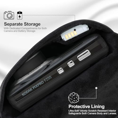 Funda para cámara KODAK PIXPRO FZ55/FZ45 gris miniatura 3