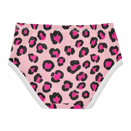 Girls Underwear Toddlers 2t Cotton Little Girl Panties Cartoon Briefs Kids Undies Pink Black Leopard Spots2