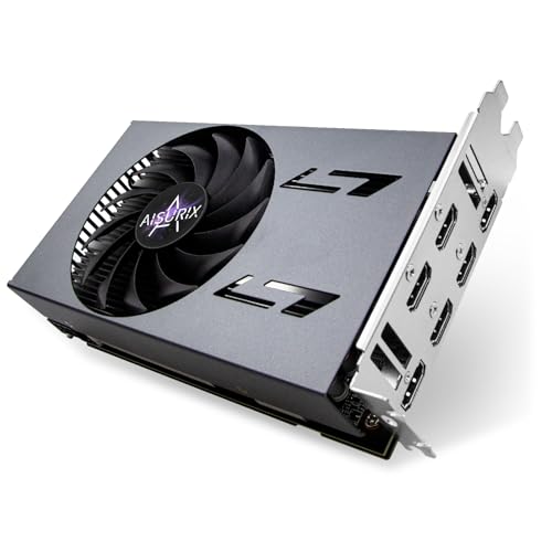 Kelinx Aisurix RX 580 8GB GDDR5 GPU 6X HDMI Graphics Card, 6 Independent Display Multi-Monitor...