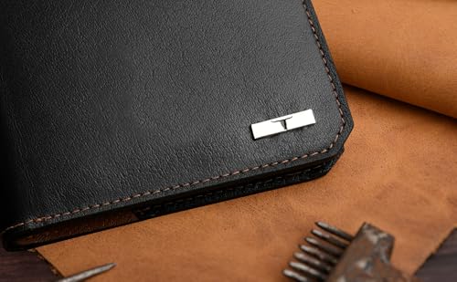 Image of URBAN FOREST Tyson Black /Cognac Leather Wallet for Men
