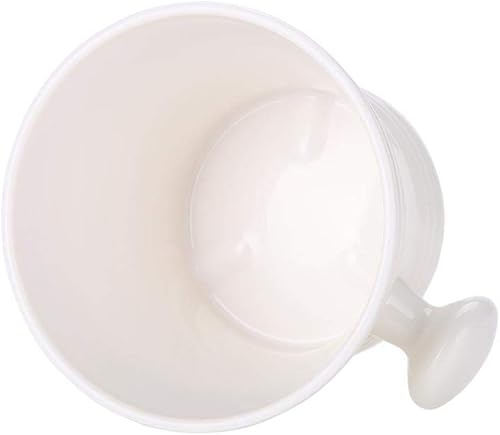 Miniatura 8 de Tazón de jabón de afeitar de plástico de 2 colores Tazón de jabón de afeitar de espuma Tazón de crema con mango pequeño Tazón de afeitar para