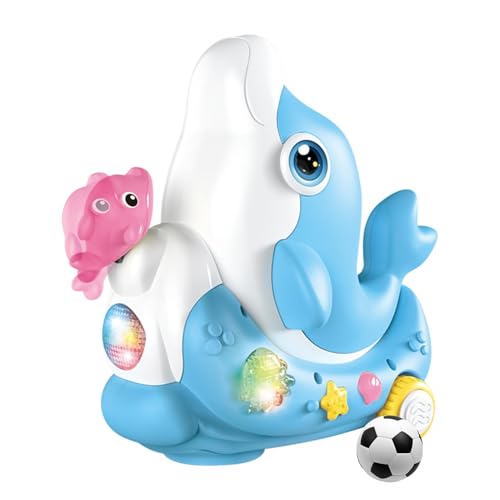 Générique Interactive Musical Dolphin, Light Up Crawling Toy, Walking Dolphin Toy, 18x20x12 cm, Musical and Light-Up Dolphin Toy Perfect for Kids’ Developmental Learning and Entertainment