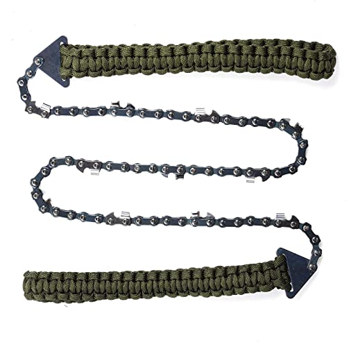 Sucrain Pocket Chainsaw with Paracord Handle, Folding Chain Hand Saw, Emergen...