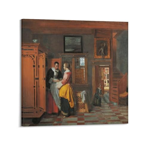 Idée photo à suspendre impression sur toile Pieter De Hooch cadeau artistique