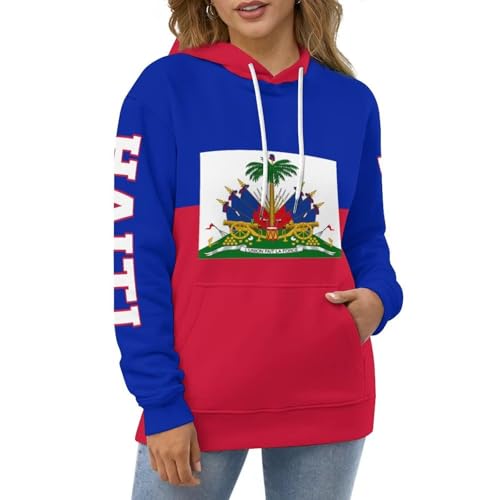 Sweat à capuche haïtien pull chaud bleu foncé contre le froid