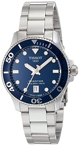 tissot seastar 1000 automatic - Tissot Unisex Tissot Seastar 1000 36mm 316L Stainless Steel case Quartz Watch, Grey, Stainless Steel, 18 (T1202101104100)