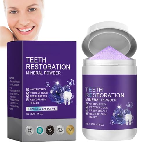 Blanqueador Dental,Polvo Blanqueador de Dientes,Polvo Suave for Blanquear Los Dientes Y Cuidar Las Encías,Polvos Mineral de Dientes,Polvos para Blanquear Los Dientes,50g