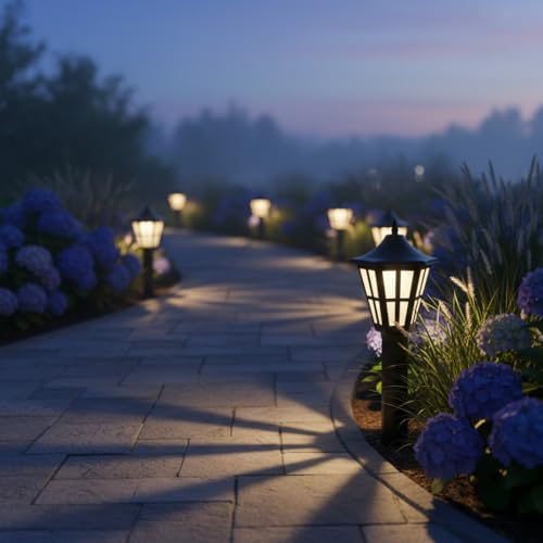 Image of BrighLyt Outdoor Gate Light for Home & Garden Lamp - Waterproof Pillar Light for Main Entrance, Balcony & Pathway (Metal & Glass, GL09, Pack of 2)