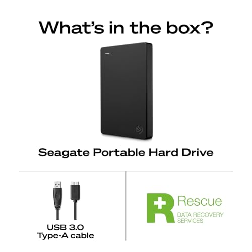Image of Seagate Portable 5TB External Hard Drive HDD - USB 3.0 for PC, Mac, PS4, & Xbox - 1-Year Rescue Service (STGX5000400), Black