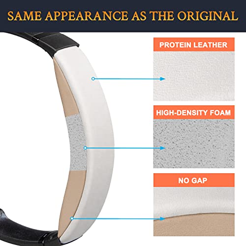 SOULWIT Headband Cover for Bose QuietComfort 25(QC25) Headphones, Replacement Headstrap Pad Repair Part - White&Beige - Image 4