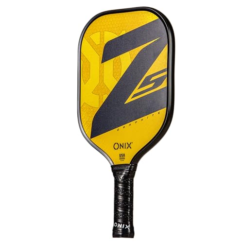 Image of Onix Graphite MOD Z5 Carbon Fiber Pickleball Paddle with Wide-Body Shape. Honeycomb Core, Graphite Face & Cushion Comfort Pickleball Paddle Grip