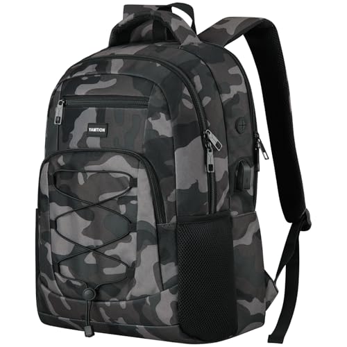 YAMTION Mochila Escolar Hombre,Mochila Juvenil Adolescente Mochila Portatil para Estudiante Universidad Secundaria Oficina Trabajo