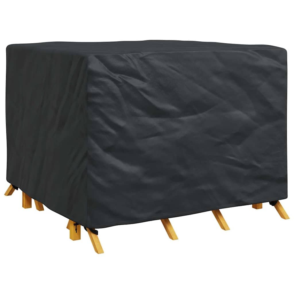Möbelhülle wasserdicht 125x125x74 cm, 420D Oxford-Gewebe, schwarze Abdeckung für Innen und Außen, strapazierfähiger Stoff schützt Möbel vor Wind und Wetter, pflegeleicht