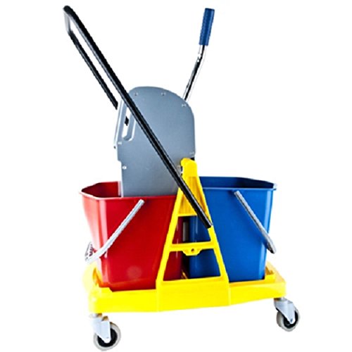 LADY DOC CARRELLO PULIZIA PROFESSIONALE con Strizzatoio - Doppio secchio rimovibile LT.34