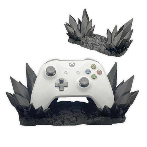 ブラッククリスタル ゲームコントローラーホルダースタンド、PS5/Xbox Series/Switchコンソール用ゲーム機ホルダー - ゲームコントローラー用デスク整理スタンド、安全で長持ち