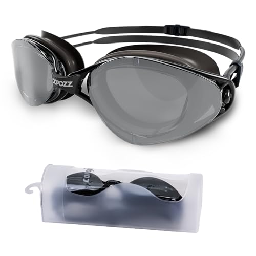 COPOZZ S3 Swim Goggles for Adult, Swimming Goggles Clear Vision Anti Fog UV400 Protection No Leaking...