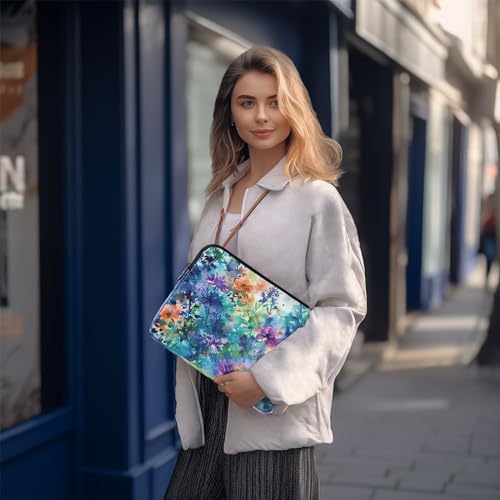 Funda para portátil 13-14 pulgadas impermeable con flores miniatura 7