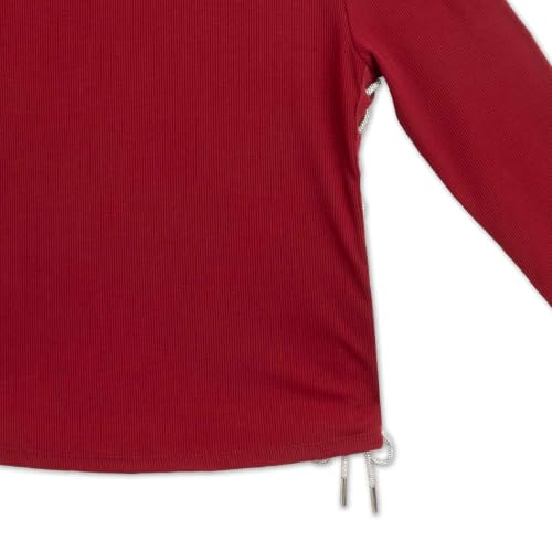 Image of Speechless Girls' Rib Knit Long Sleeve Side Drawstring
