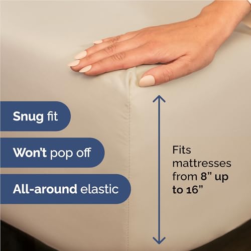 Image of Full 6 Piece Bed Sheet Set - Comfy, Breathable & Cooling Sheets - Wheat | Ultra-Soft Hotel Luxury Bedding Set with 8-16 Inch Deep Pockets, 1 Flat & 1 Fitted Sheet & 4 Pillowcases, Wrinkle & Fade Free