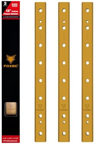 FOXBC 13 Inch Titanium Planer Blades Replacement for DeWalt DW735 DW735X Planer, Replace DW7352 - Set of 3