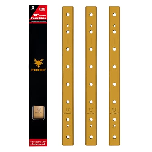 FOXBC 13 Inch Titanium Planer Blades Replacement for DeWalt DW735 DW735X Planer Replace DW7352 - Set of 3