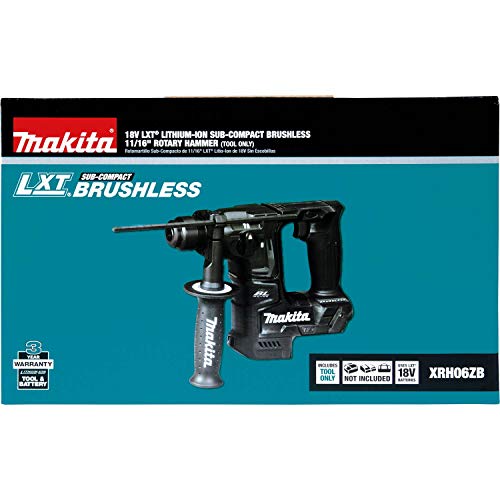 Makita XRH06ZB 18V Lxt Lithium-Ion Sub-Compact Brushless Cordless 11/16 Inch Rotary Hammer thumb #8