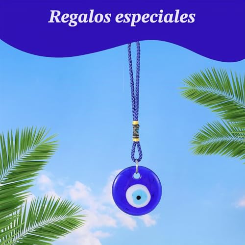 Miniatura 4 de 4 Colgantes De Mal De Ojo Para Coche, Adorno De Cristal Turco Para Decoración De Mal De Ojo, Buena Suerte Y Protección Para Coche, Hogar Y Oficina, Regalo