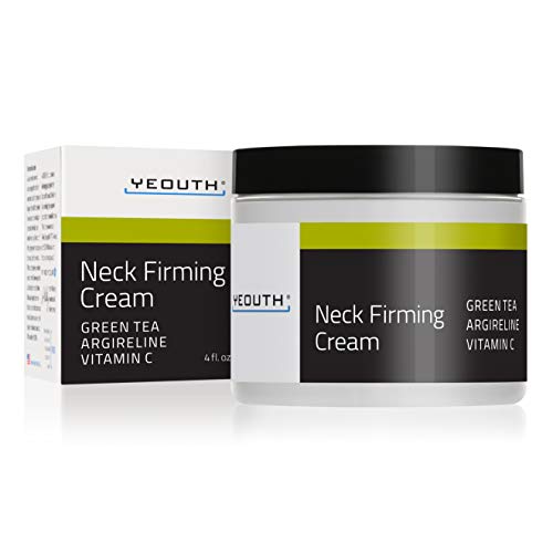 YEOUTH Neck Cream for Firming, Anti Aging Wrinkle Cream Moisturizer, Skin Tightening, Helps Double Chin, Turkey Neck Tightener, Repair Crepe Skin with Green Tea, Argireline, Vitamin C - 2oz (4oz)